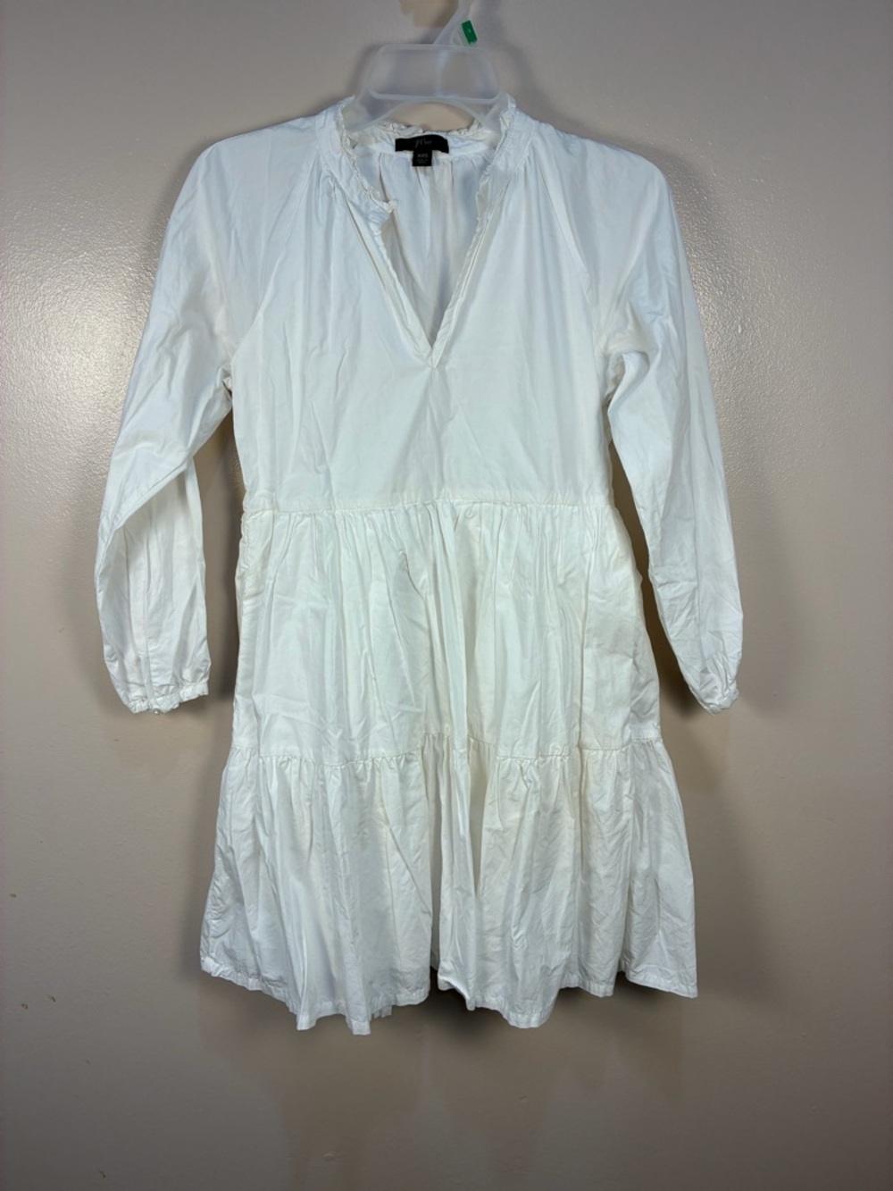 J.Crew White Cotton Tiered Dress - Picture 5 of 12